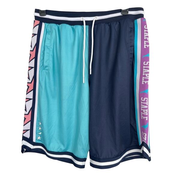 NWT Staple Pigeon Brand Collegiate Basketball Shorts Mens Sz XL Multicolor $58 - Picture 2 of 7